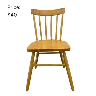 Natural Acacia Wood Ladder Back Chair